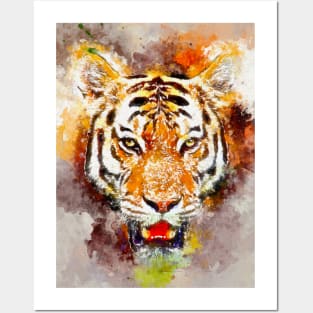 Watercolor Tiger Posters and Art